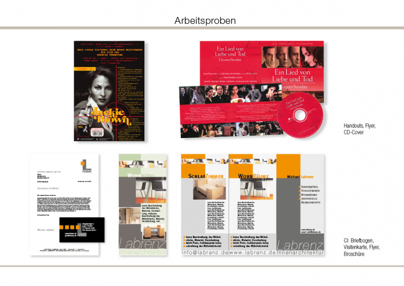 Handout, CD-Cover, CI: Logo, Briefpapier, Flyer