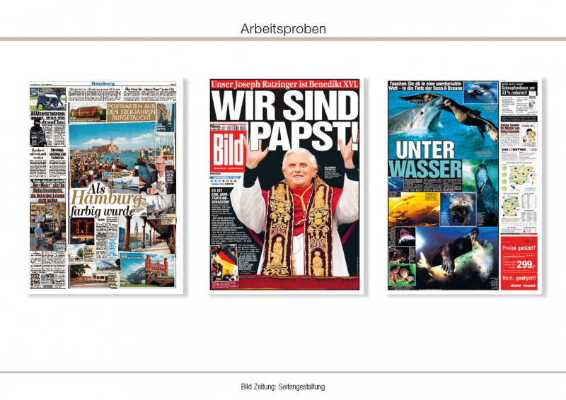 Seitengestaltung - Bild Zeitung
