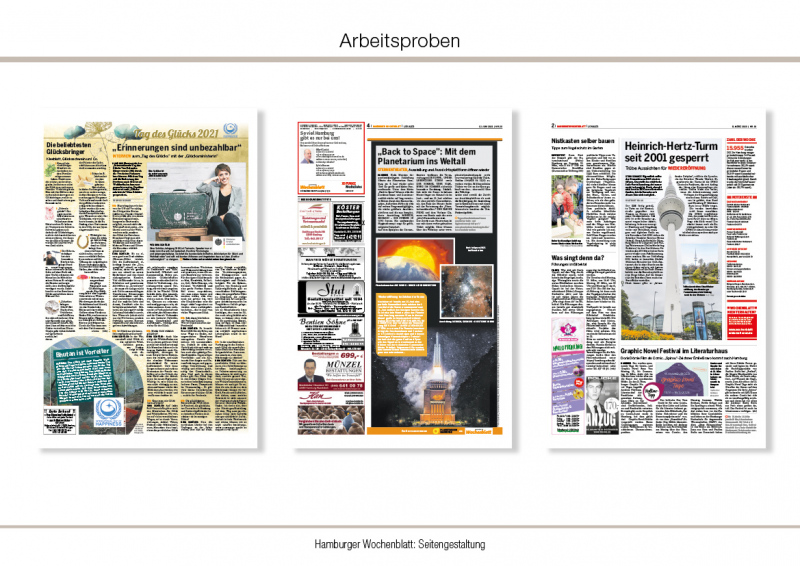 Seitengestaltung - Hamburger Wochenblatt